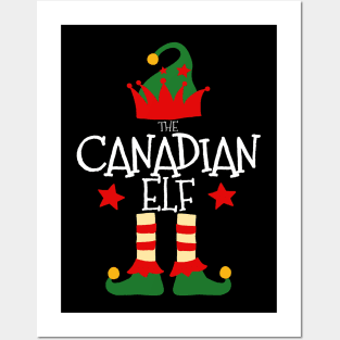 Canadian Elf Matching Family Group Christmas Party Pajamas Posters and Art